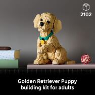 LEGO - Icons Golden Retriever Puppy Building Set for Adults - 11384 - Angle
