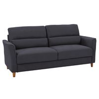 CorLiving - Georgia 3-Seat Fabric Upholstered Sofa - Dark Grey - Angle