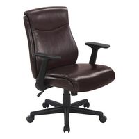 Office Star Products - Mid Back Managers Office Chair - Chocolate - Angle