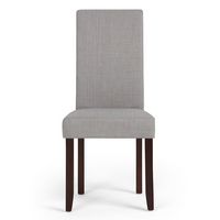 Simpli Home - Acadian Parson Polyester Fabric Dining Chairs (Set of 2) - Dove Gray - Angle