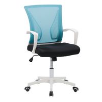 CorLiving - Workspace Mesh Back Office Chair - Teal and White - Angle