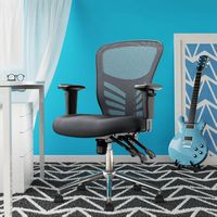 Click365 - Flow Mid-Back Mesh Office Chair - Gray - Angle