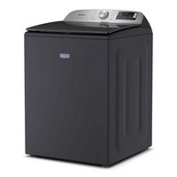 Maytag - 5.2 Cu. Ft. Smart Top Load Washer with Extra Power - Midnight Steel - Angle