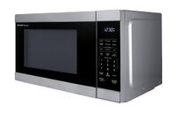 Sharp - 1.1 cu ft Countertop Microwave With Sensor Cooking - Stainless Steel - Angle