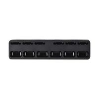 Cobra - Six-Dock Charger for Cobra Performa Business Radios, with charging cable - Black - Angle