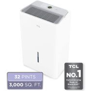 TCL - 32 Pint 3000 Sq. Ft. 4 Quart Bucket Capacity Portable Dehumidifier, ENERGY STAR Certified, ... - Angle