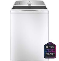 GE Profile - 4.9 Cu. Ft. High Efficiency Smart Top Load Washer with Smarter Wash Technology, Easi... - Angle