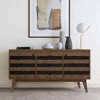 Simpli Home - Clarkson Sideboard Buffet - Rustic Natural Aged Brown - Angle