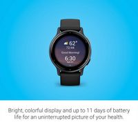 Garmin - vívoactive 5 GPS Smartwatch 42 mm Fiber-reinforced polymer - Slate Aluminum and Black - Angle