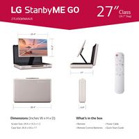 LG - StanbyME Go 27” Class LED Full HD Smart webOS Touch Screen with Briefcase Design (2023) - Angle