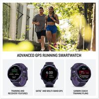 Garmin - Forerunner 570 GPS Smartwatch 47 mm Aluminum - Indigo Aluminum - (2025) - Angle