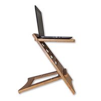 Victor - Acacia Wood Laptop Riser - Brown - Angle