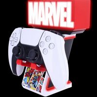 Cable Guys by Exquisite Gaming - LED Marvel Red Brick Logo Holder - Angle
