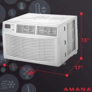 Amana - 350 Sq. Ft 8,000 BTU Window Air Conditioner - White - Angle