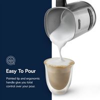 De'Longhi - LatteMix Countertop Cold & Hot Frother - Silver - Angle