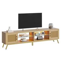 Suitable for Most 80'' Rattan TV Stand for TVs up to 85