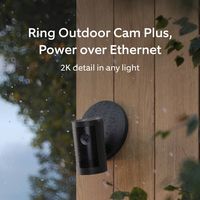 Outdoor Cam Plus, Power over Ethernet with Wide-Angle 2K Video, Ring Vision and Low-Light Sight f... - Angle