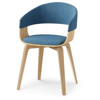 Simpli Home - Lowell Bentwood Dining Chair - Blue - Angle