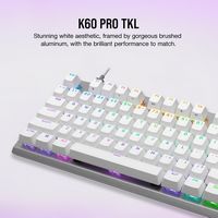 CORSAIR - K60 PRO TKL Wired Optical-Mechanical OPX Linear Switch Gaming Keyboard with per-key RGB... - Angle