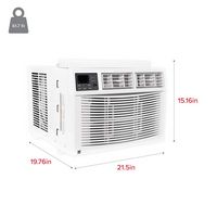 RCA - 10000 BTU Window Air Conditioner with Electronic Controls - White - Angle