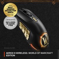 SteelSeries - Aerox 9 Wireless World of Warcraft Edition RBG Optical Gaming Mouse with 18 Program... - Angle