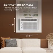 TCL - 150 Sq. Ft. 5,000 BTU Mechanical Window Air Conditioner - White - Angle