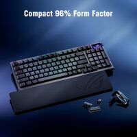 ASUS - ROG Azoth 96% Wireless Magnetic Hall Effect RGB Gaming Keyboard with Hot-Swappable ROG HFX... - Angle