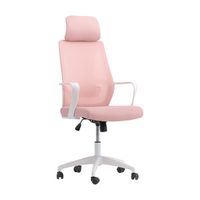 CorLiving - Workspace Mesh Back Office Chair - Pink and White - Angle