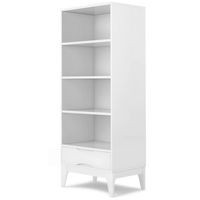 Simpli Home - Harper Bookcase with Storage - White - Angle