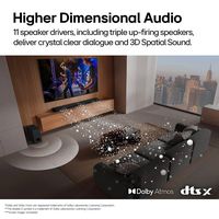 LG - 5.1.3-Channel S90TY Soundbar with Wireless Subwoofer, Dolby Atmos, WOW Orchestra - Black - Angle