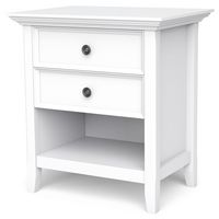 Simpli Home - Amherst Bedside Table - White - Angle