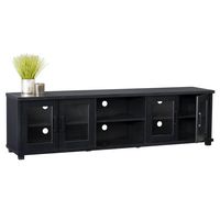 Fremont TV Bench with Glass Cabinets for Most TVs up to 95