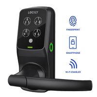 Lockly - Secure Pro Smart Lock Wi-Fi Replacement Latch with 3D Biometric Fingerprint/Keypad/App/V... - Angle