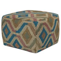 Simpli Home - Johanna Square Pouf - Multi-Color - Angle