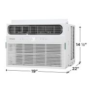 Frigidaire - 115V 8,000 BTU 350 Sq. Ft. Smart Window Air Conditioner with 3,500 BTU Supplemental ... - Angle