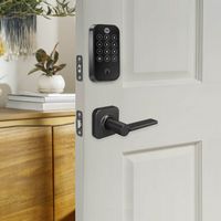 Yale - Assure Lock 2 Touch with Wi-Fi and Valdosta Lever - Black Suede - Angle