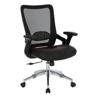 OSP Home Furnishings - Bonded Leather Seat Task Chair - Black - Angle