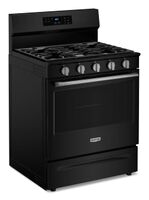 Maytag - 5.0 Cu. Ft. Freestanding Gas Range With No Preheat Air Fry and Air Baking - Black - Angle