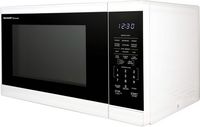 Sharp - 1.4 cu ft Countertop Microwave With Sensor Cooking - White - Angle