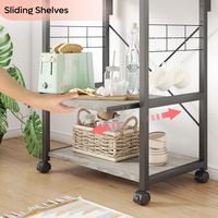 Bestier - Kitchen Baker's Rack with Storage Shelves and USB Outlets - Wash White - Angle
