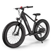 HiBoy - P6 Electric Bike w/ 62 mi Max Operating Range & 28 mph Max Speed - Black - Angle