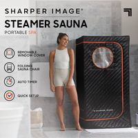 Sharper Image - Steamer Sauna Portable Spa, Includes 2.4L Steam Generator, Folding Chair, and Com... - Angle