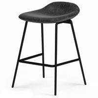 Simpli Home - Dafney Counter Height Stool (Set of 2) - Distressed Charcoal Grey - Angle