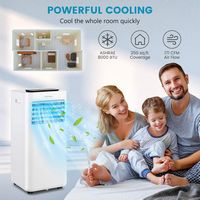 Costway 8000 BTU Portable Air Conditioner Cools up to 250 sq. ft 3-in-1 AC Unit with  Cool Fan De... - Angle