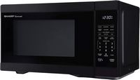 Sharp - 1.1 cu ft Countertop Microwave With Sensor Cooking - Black - Angle