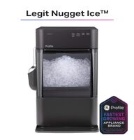 GE Profile - Opal 2.0 Ultra Nugget Ice Maker with Scale Inhibiting Filter - Carbon Black - Angle