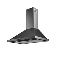 Zephyr - 30 inches - Convertible - Wall Range Hood - Black Stainless Steel - Angle