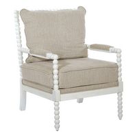 OSP Home Furnishings - Kaylee Spindle Chair - Beige Linen - Angle