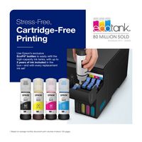Epson - EcoTank ET-2800 Wireless Color All-in-One Inkjet Cartridge-Free Supertank Printer - Black - Angle