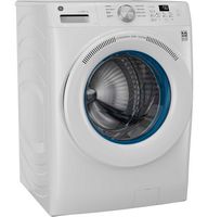 GE - 4.6 Cu. Ft. High-Efficiency Stackable Smart Front Load Washer with Microban Antimicrobial Te... - Angle
